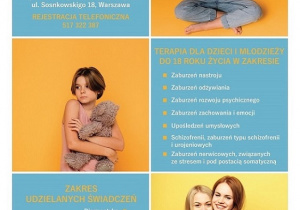 Plakat informacyjny Poradni psychiatrycznej